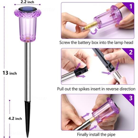 Halloween Solar Lights Outdoor 10 Pack Solar Pathway Lights Outdoor Halloween - Picture 6 of 8